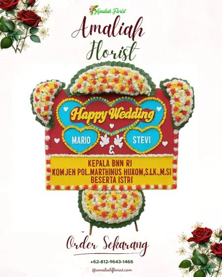 Papan Bunga Pernikahan Woyla